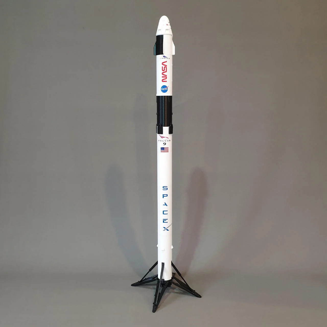 SpaceX Falcon 9 Model Rocket with Axiom-1 Crew Dragon Capsule